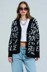 I JUST FEEL LIKE GRAPHIC CARDIGAN