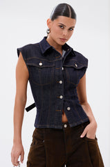 LILY DENIM BUTTON DOWN