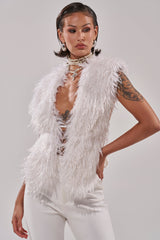 JAMEELA FAUX FUR TOP