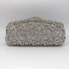 Diamond-Encrusted Dinner Bag – Full Rhinestone Clutch with Chain, European and American Banquet Bag for Women