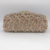 Diamond-Encrusted Dinner Bag – Full Rhinestone Clutch with Chain, European and American Banquet Bag for Women