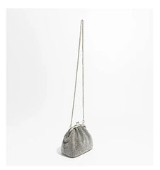 Rhinestone Dumpling Clutch Bag for Women – Handheld, Underarm or Crossbody Evening Bag
