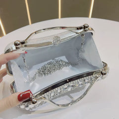 Rhinestone Tassel Evening Clutch for Women – Wedding & Banquet Shoulder Crossbody Bag