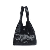 European and American Aluminum Plate Evening Bag – Shiny Sequin Bucket Vest Handbag for Ladies