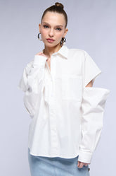 SIMPLE BUT EXTRA BUTTON DOWN TOP