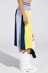 REBUILT MIDI SKIRT