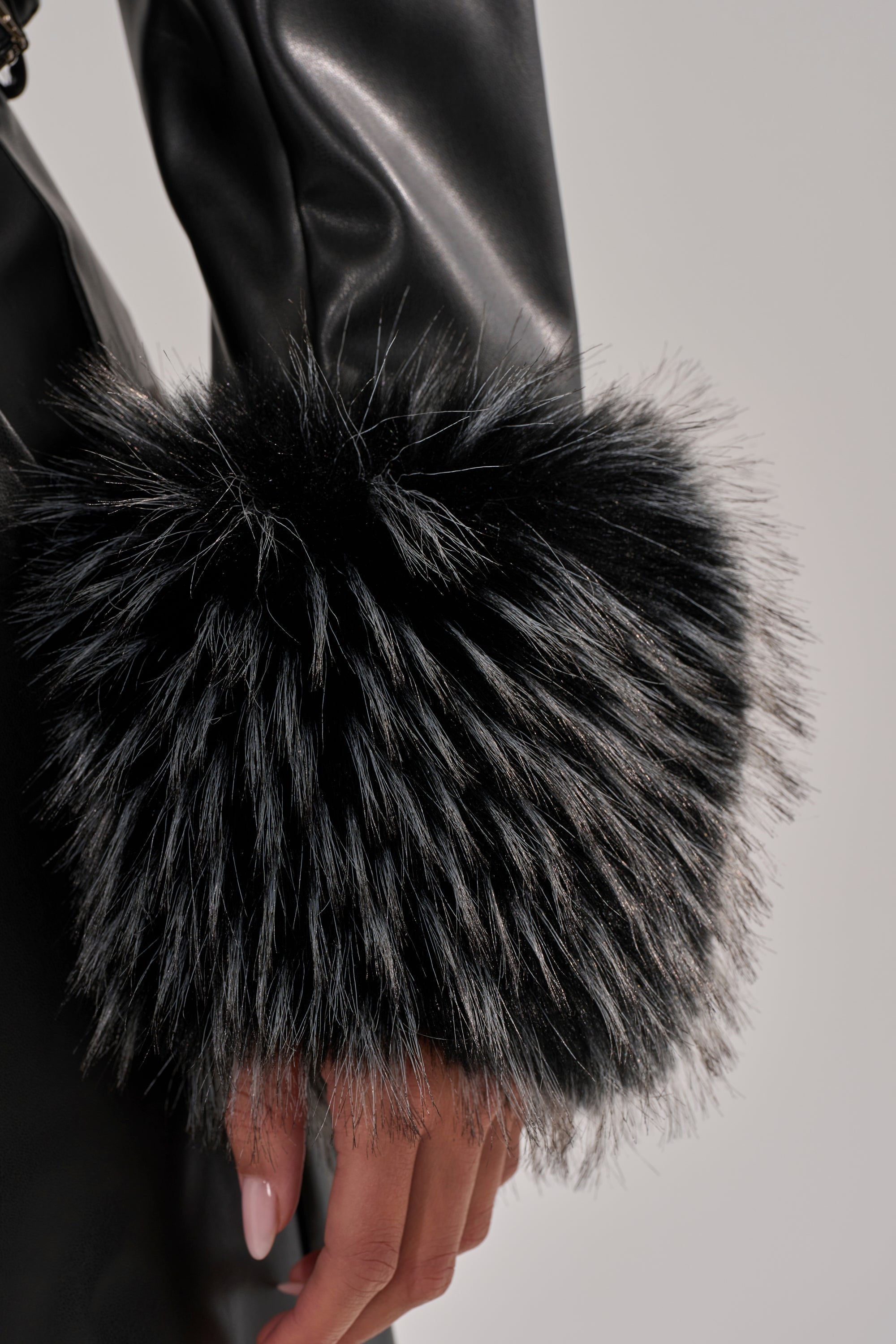 MIND YOUR OWN FUR TRIM BLAZER