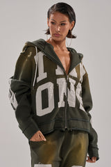 THE ONLY ONE ZIP SWEATSHIRT