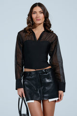 THE PERFECT FIT CORSETTED BLOUSE