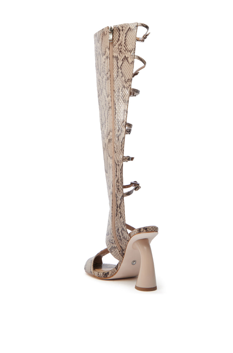 AZALEA WANG ANDRIUS SNAKE CHUNKY GLADIATOR SANDAL