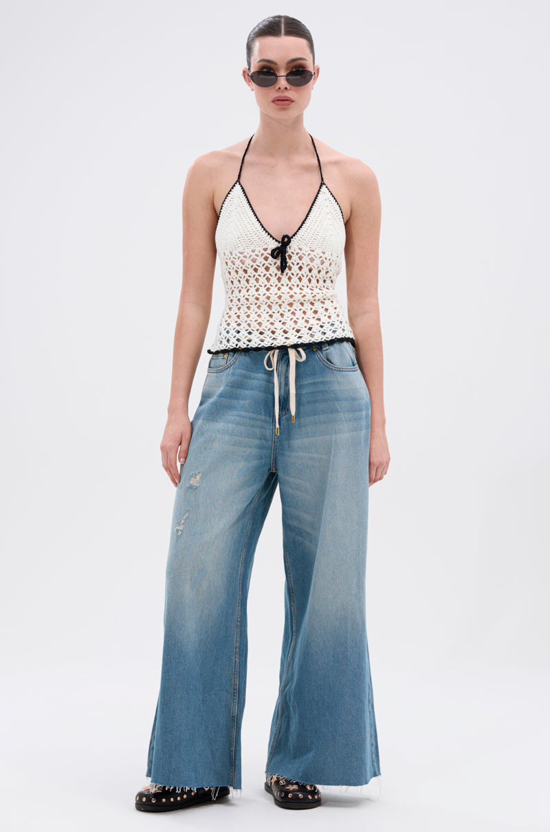 BOY BYE CROCHET TOP