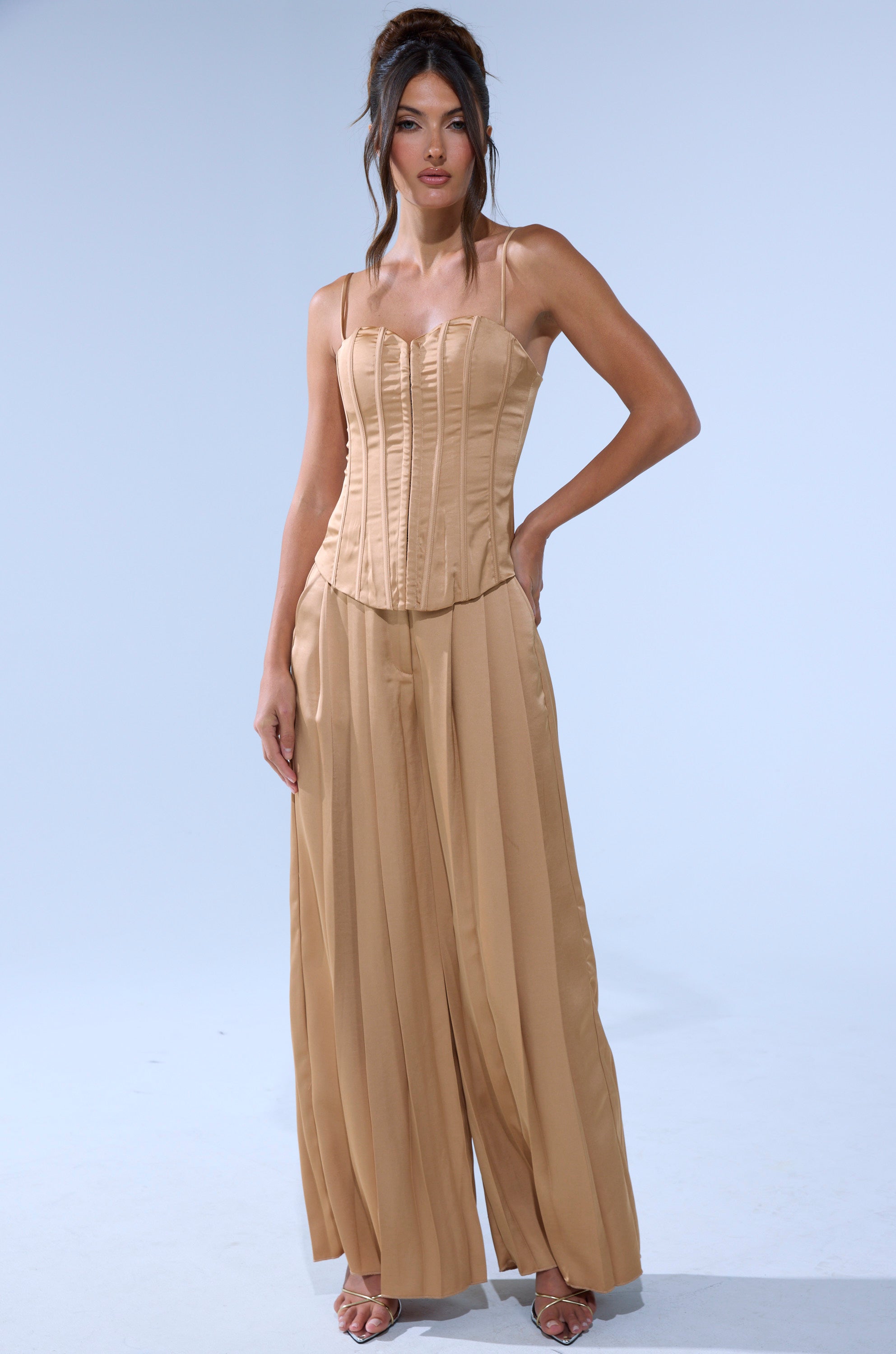 HANSEL MOCHA SATIN CORSET