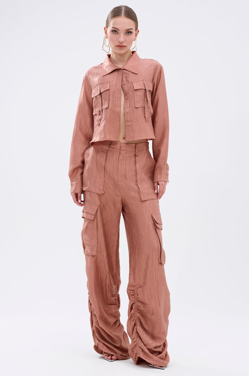NOT ALONE BUTTON DOWN TOP