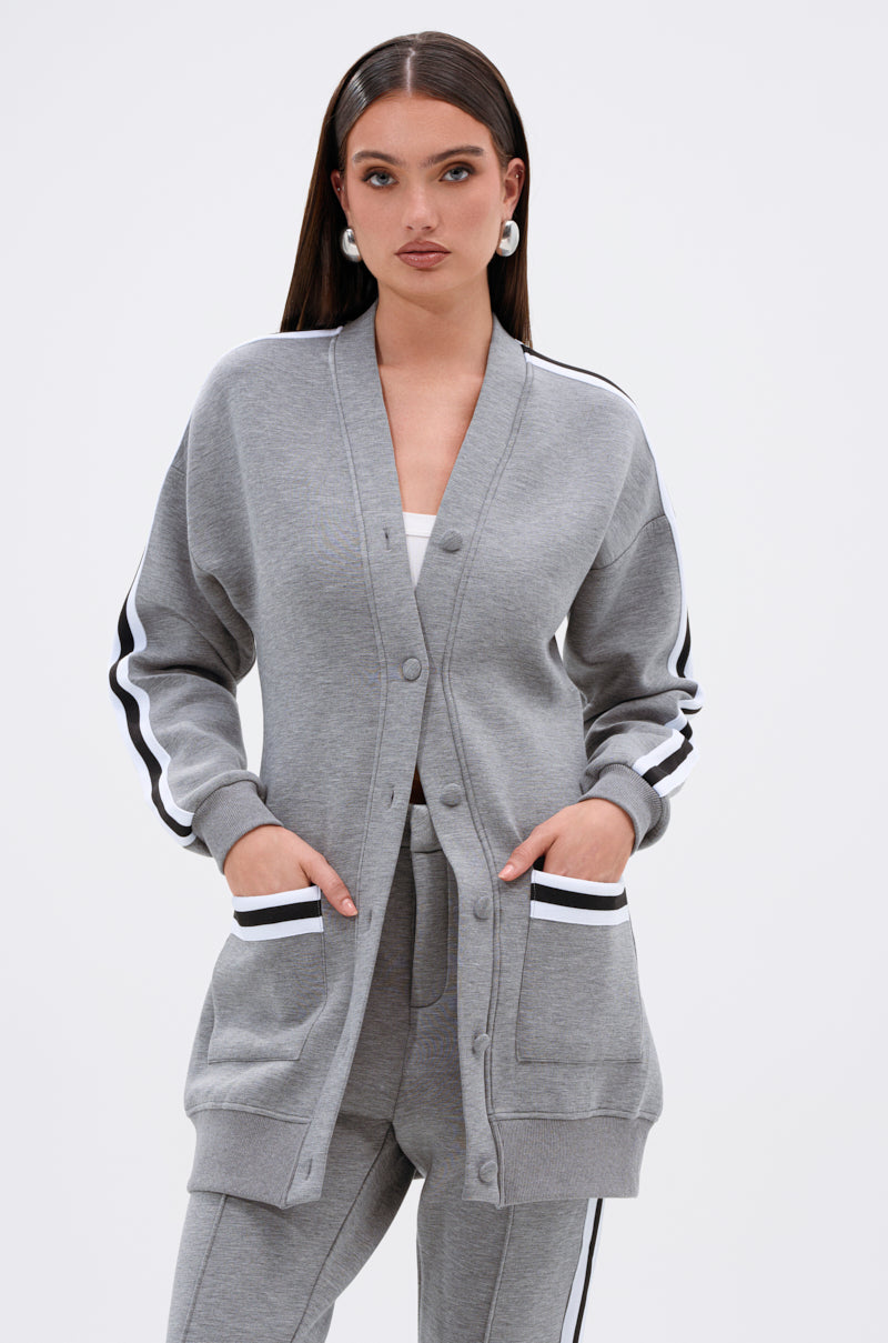 YOU KNOW THE DRILL CARDIGAN