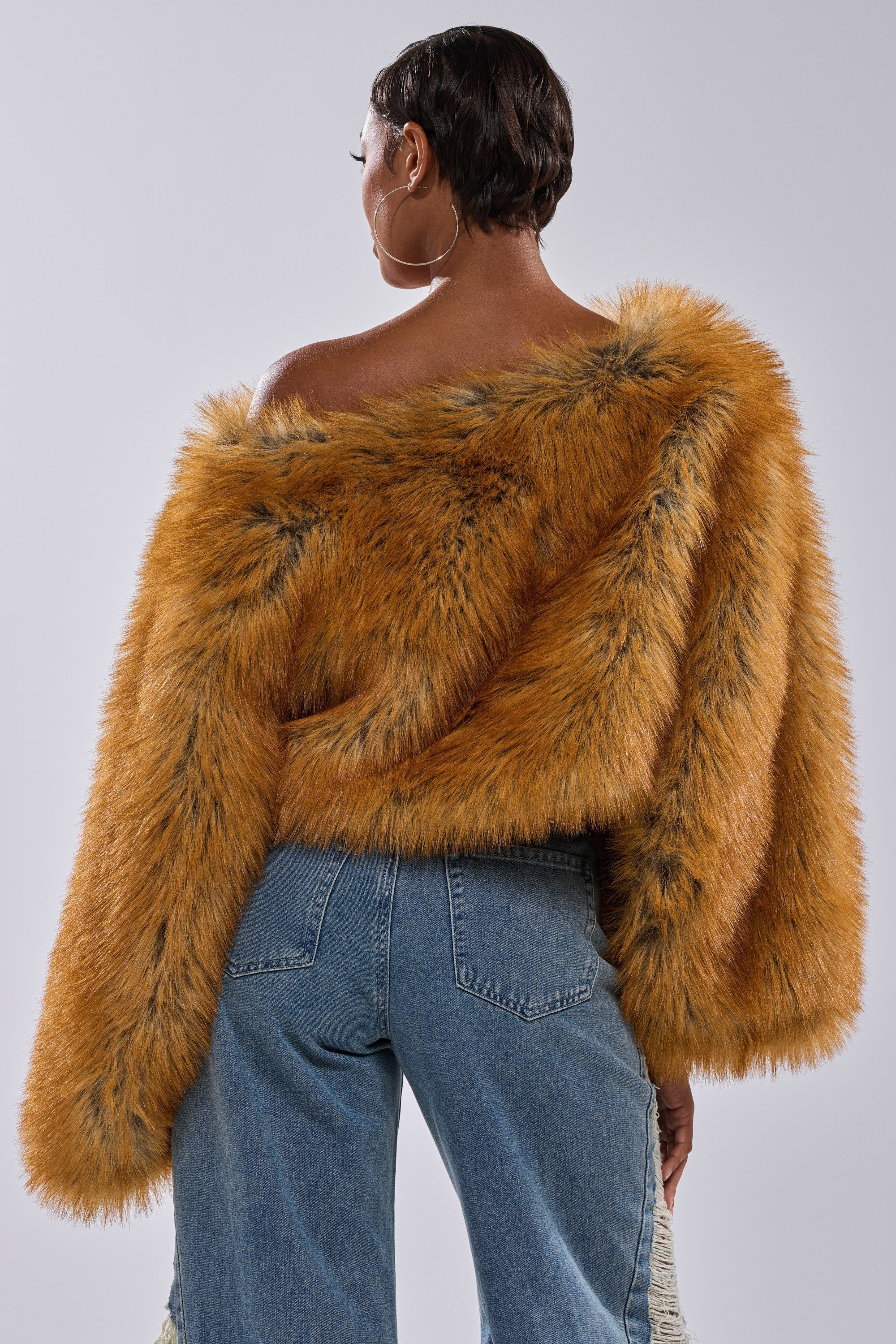 SNOW DAY FAUX FUR SWEATER