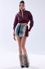 HAVE IT ALL PANELED FUR SKIRT