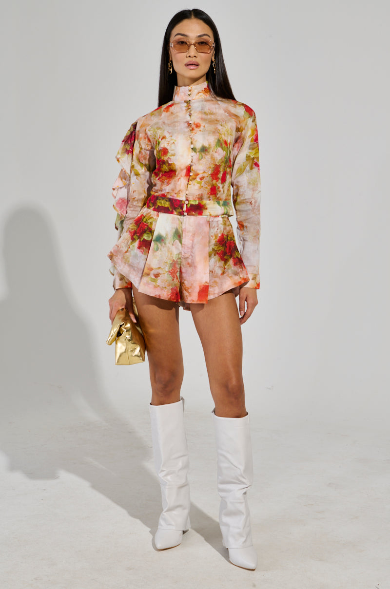 CONCEITED AF FLORAL BLOUSE