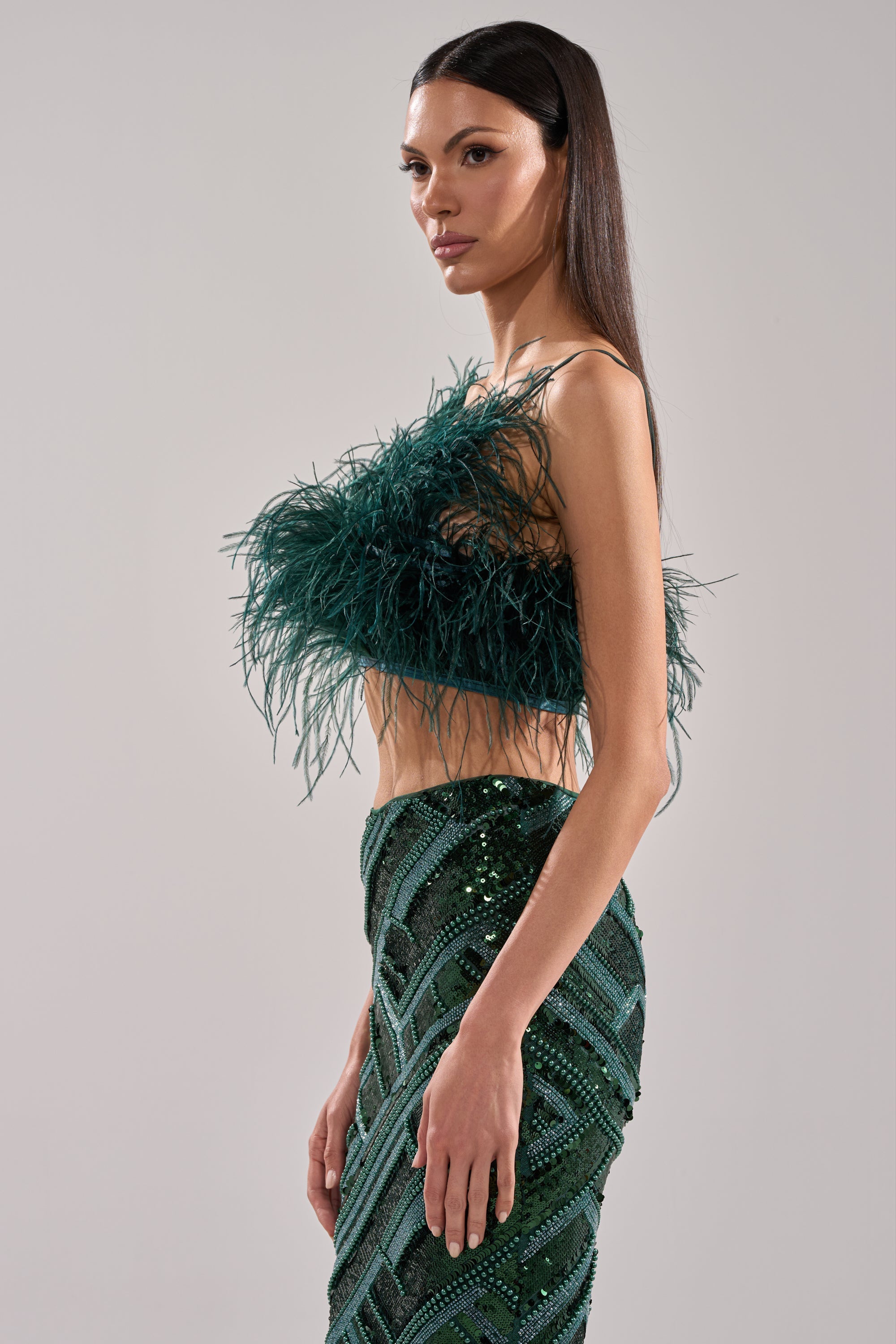 FLY AWAY FEATHER BRA TOP