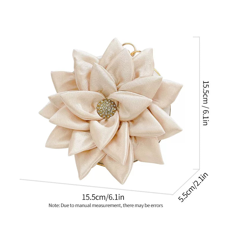 Flower Girl Bag – Champagne Apricot Evening Handbag, Retro Style Cheongsam & Fairy Bag