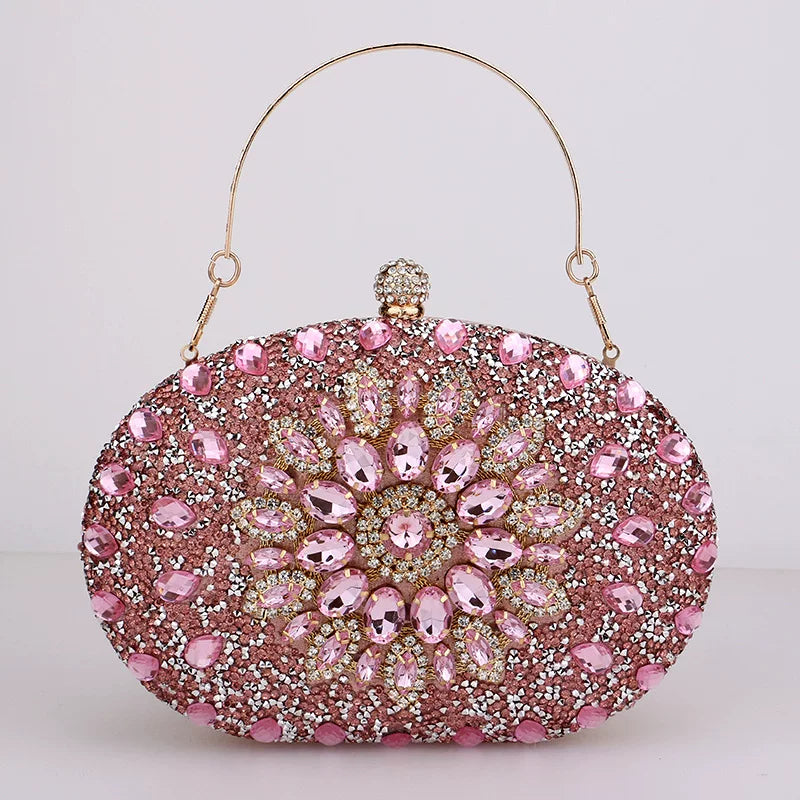 Rhinestone Evening Clutch Bag for Women – Formal Dinner and Banquet Handbag