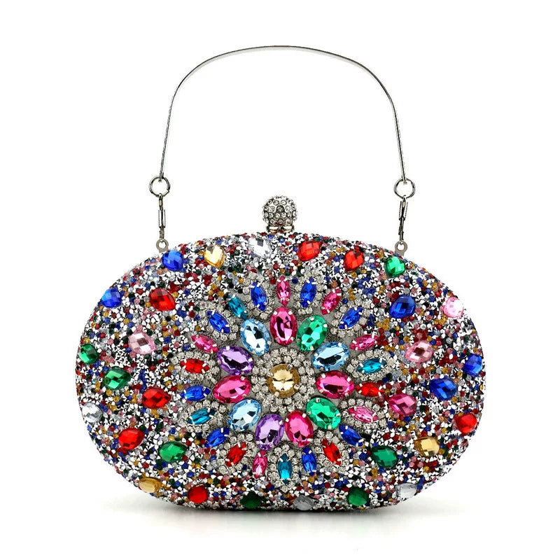 Rhinestone Evening Clutch Bag for Women – Formal Dinner and Banquet Handbag