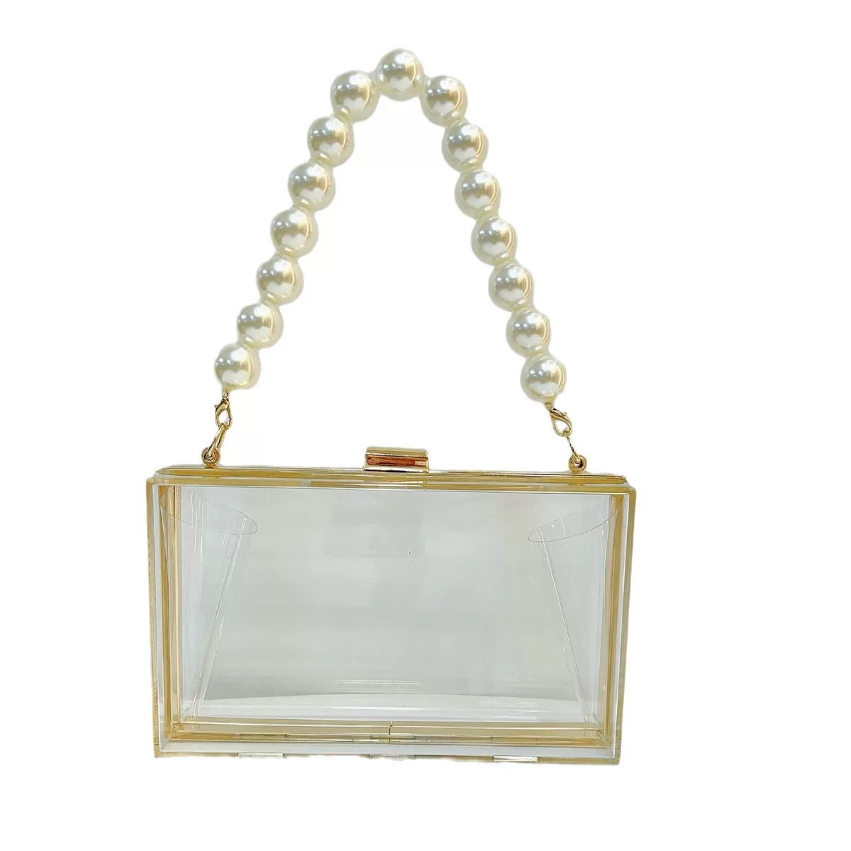 Acrylic Transparent Clutch Bag – Small Square Box Shoulder and Crossbody Bag for Women
