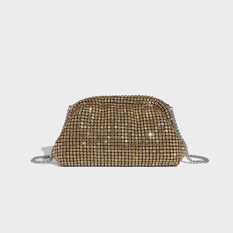 2025 New Rhinestone Bag Women'S Evening Bag Full Diamond Hand Carrying Underarm Bag Diamond Shoulder Glitter Diamond Crossbody Bag