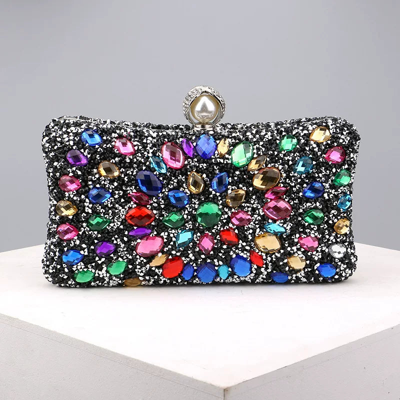 Rhinestone Evening Clutch for Women – Formal Banquet & Wedding Handbag