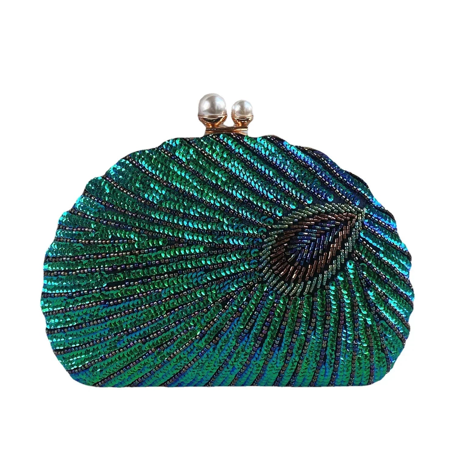 Beaded Embroidered Evening Clutch Bag – Vintage Style Handheld Formal Handbag