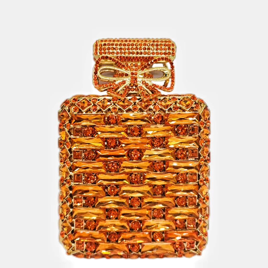 Diamond Bottled Perfume Handbag – European and American Crystal Evening Bag for Women