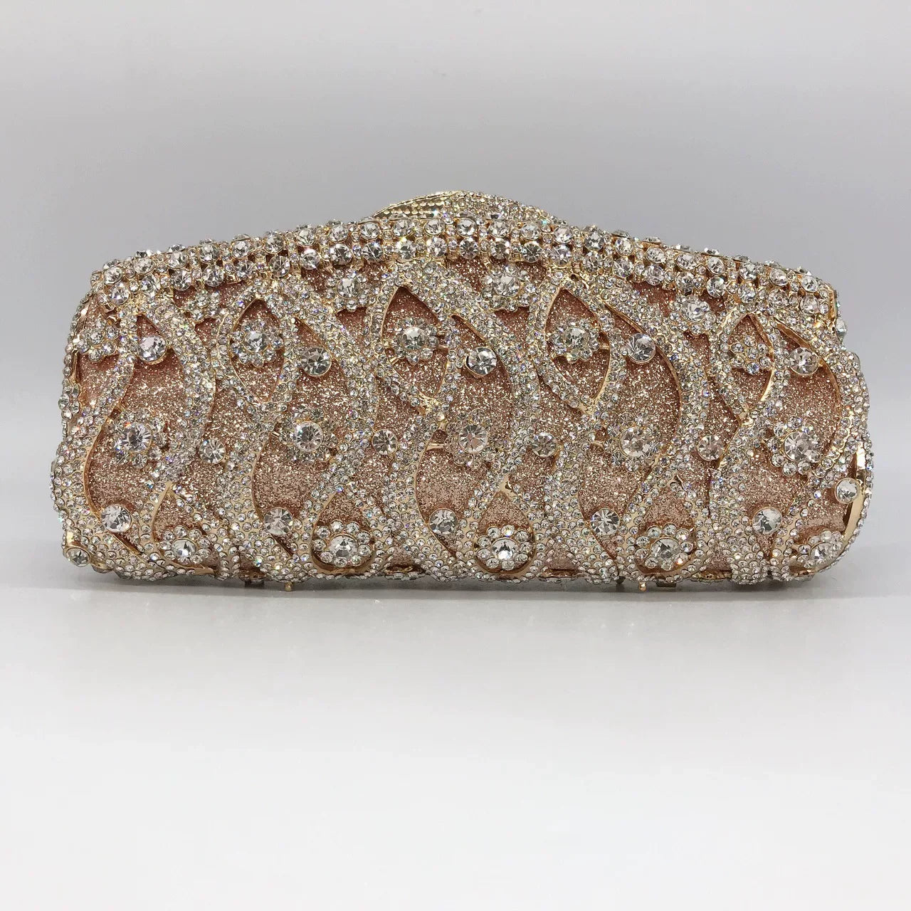 Diamond-Encrusted Dinner Bag – Full Rhinestone Clutch with Chain, European and American Banquet Bag for Women