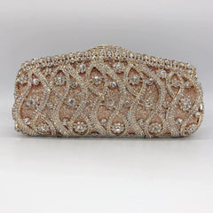 Diamond-Encrusted Dinner Bag – Full Rhinestone Clutch with Chain, European and American Banquet Bag for Women