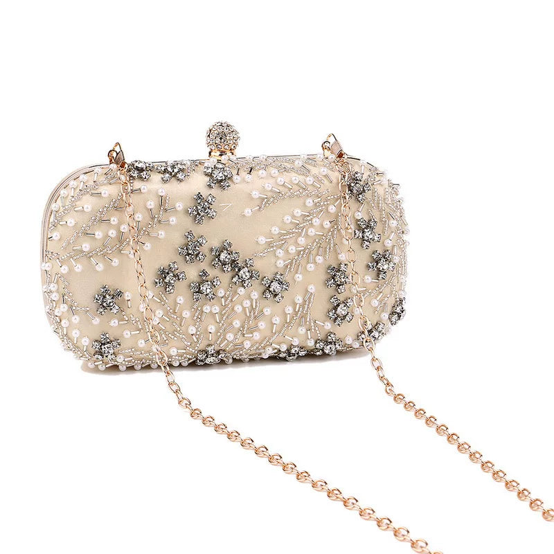 Popular Small Square Bag Embroidered Evening Bag Ladies Dress Banquet Bag Evening Clutch Bag