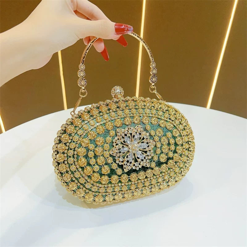 Rhinestone Evening Clutch Bag for Women – Formal Dinner and Banquet Handbag