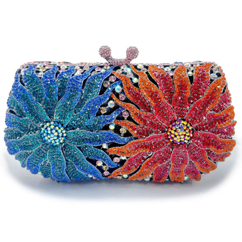 Luxury Large Flower Evening Handbag for Women – Elegant Formal Event Clutch Bag