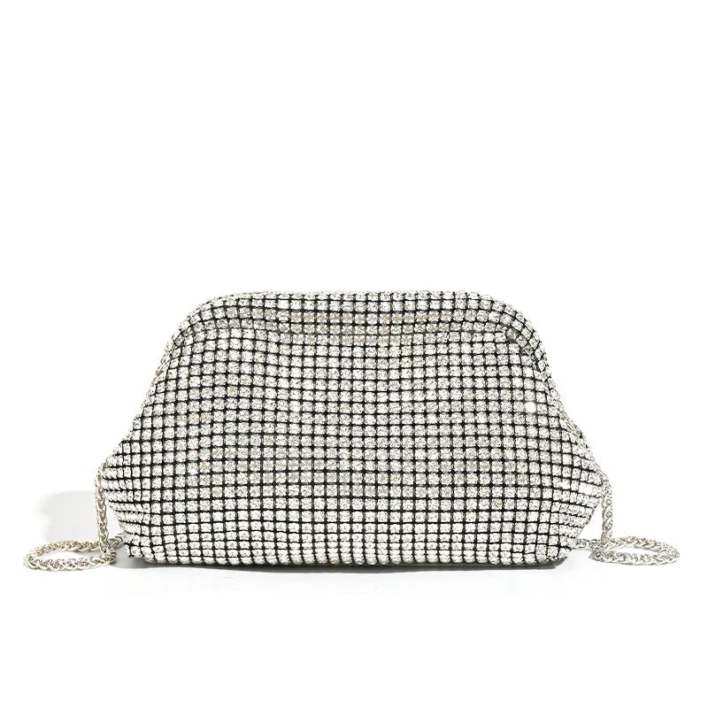 2025 New Rhinestone Bag Women'S Evening Bag Full Diamond Hand Carrying Underarm Bag Diamond Shoulder Glitter Diamond Crossbody Bag