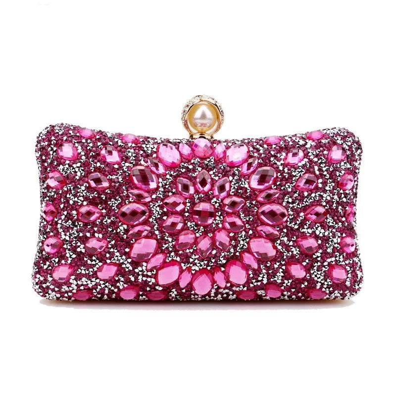 Rhinestone Evening Clutch for Women – Formal Banquet & Wedding Handbag