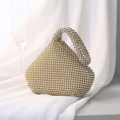 Sparkling Crystal Rhinestone Evening Bag – Silver Mesh Clutch for Women