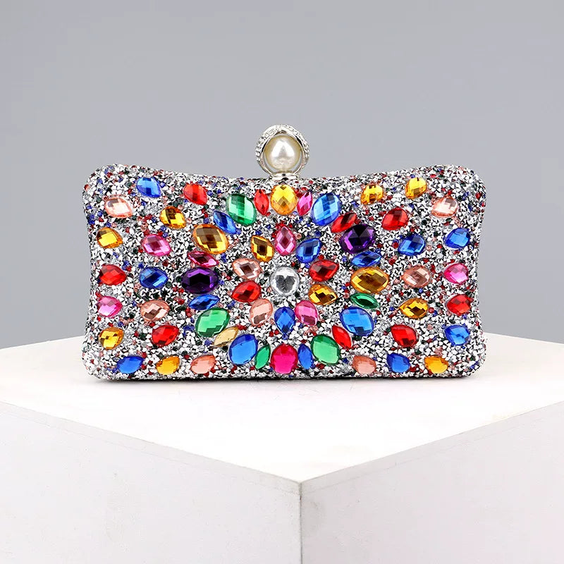Rhinestone Evening Clutch for Women – Formal Banquet & Wedding Handbag