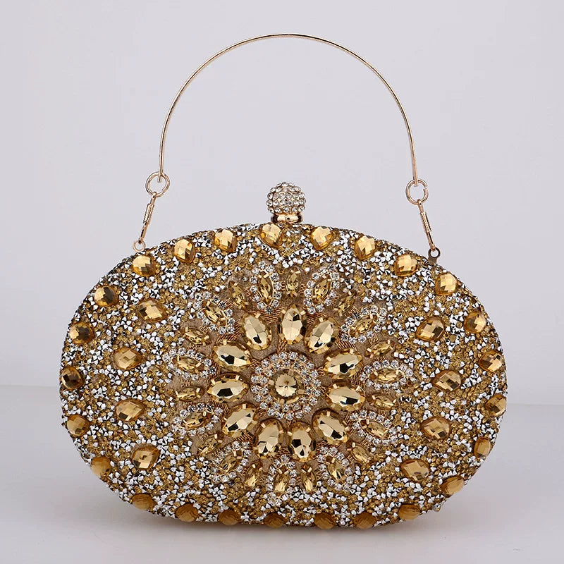 Rhinestone Evening Clutch Bag for Women – Formal Dinner and Banquet Handbag