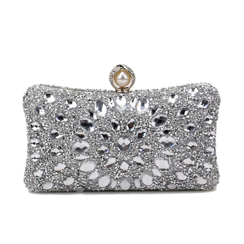 Diamond-Encrusted Evening Clutch for Dinner and Banquet