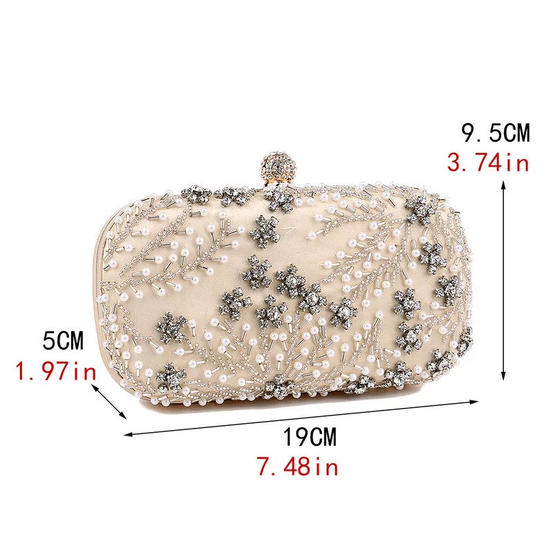 Popular Small Square Bag Embroidered Evening Bag Ladies Dress Banquet Bag Evening Clutch Bag