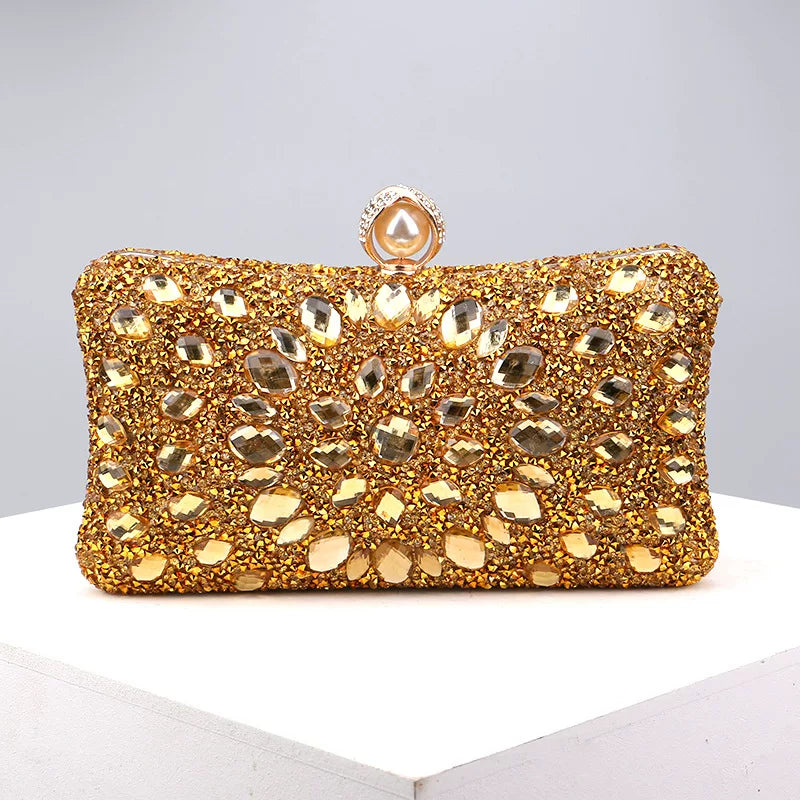Rhinestone Evening Clutch for Women – Formal Banquet & Wedding Handbag