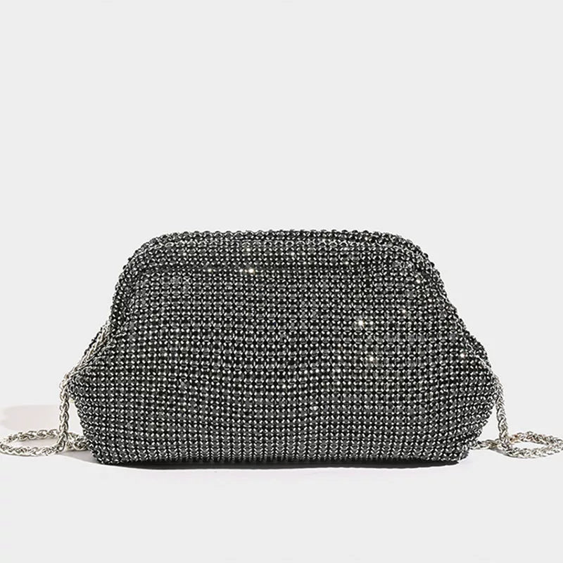 2025 New Rhinestone Bag Women'S Evening Bag Full Diamond Hand Carrying Underarm Bag Diamond Shoulder Glitter Diamond Crossbody Bag