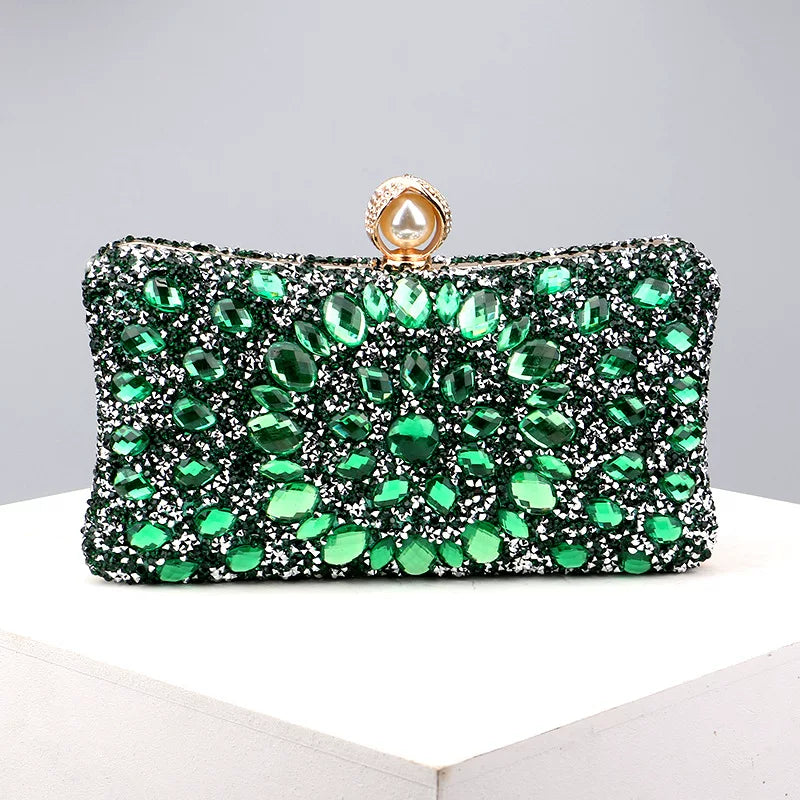 Rhinestone Evening Clutch for Women – Formal Banquet & Wedding Handbag