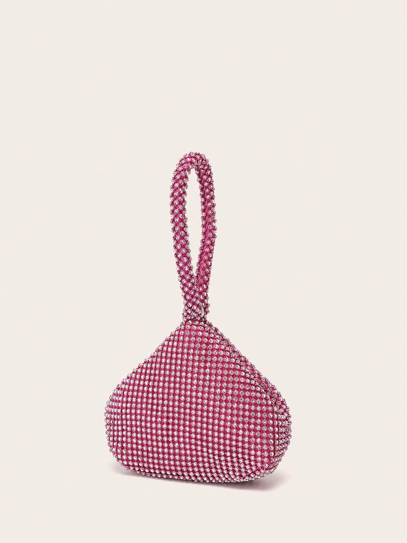 Sparkling Crystal Rhinestone Evening Bag – Silver Mesh Clutch for Women