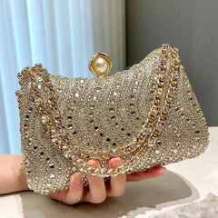 Beaded Rhinestone Clutch for Dinner and Banquet Parties