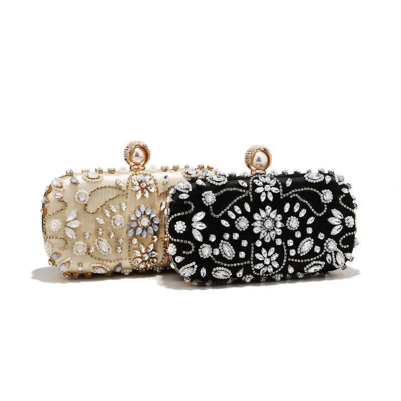 Embroidered Dinner Clutch Bag for Women – Elegant Banquet Bag for Evening Wear