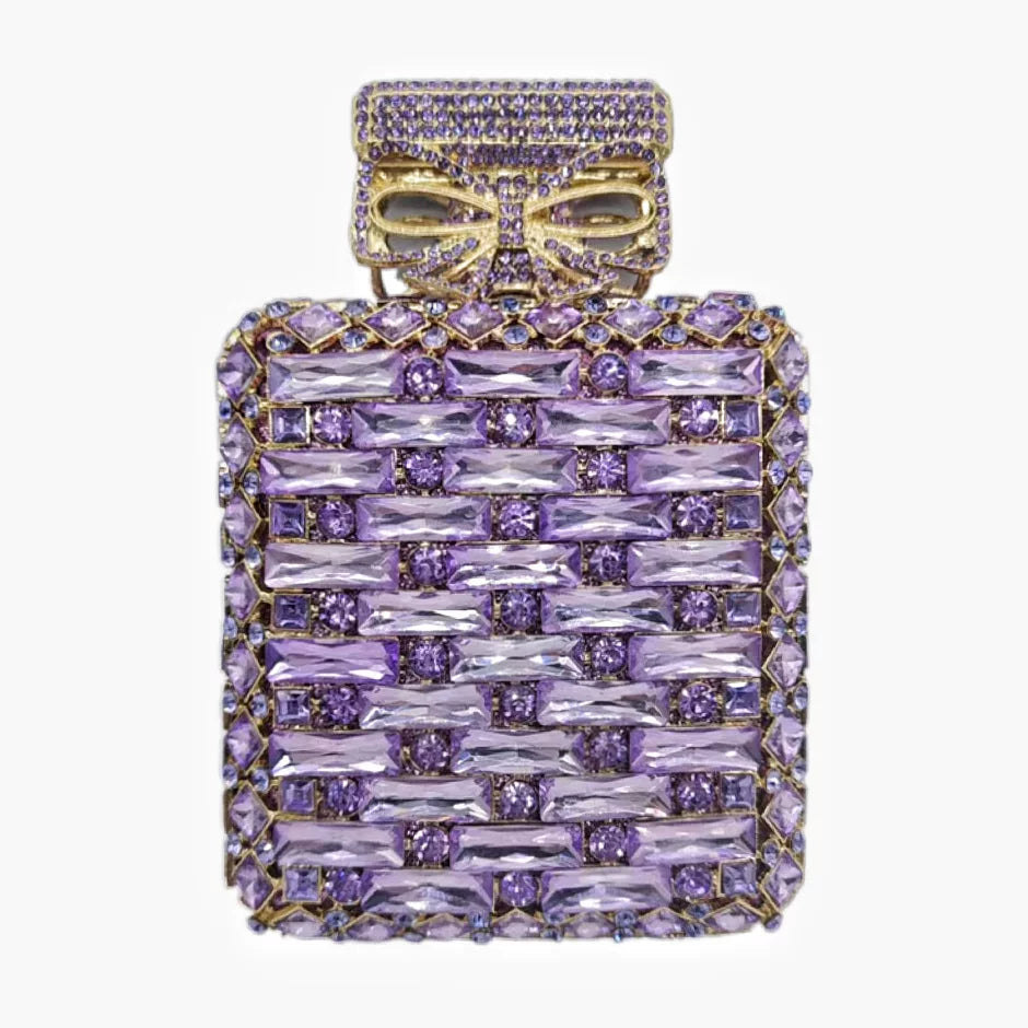 Diamond Bottled Perfume Handbag – European and American Crystal Evening Bag for Women