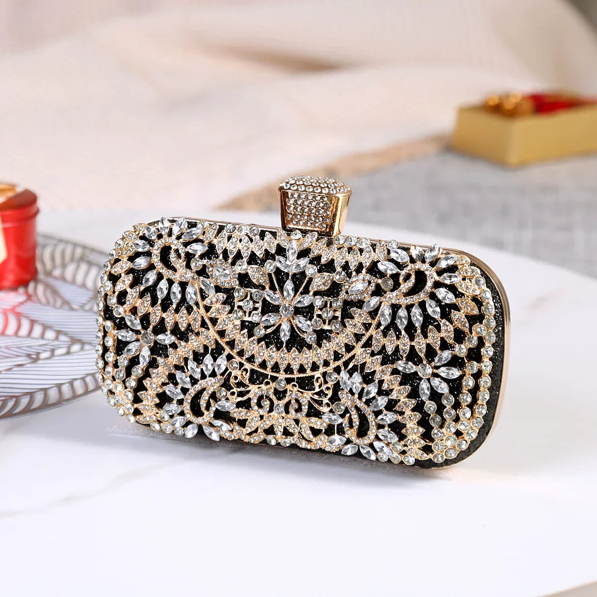 Rhinestone Evening Clutch for Women – Formal Banquet & Wedding Handbag